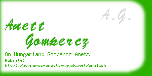 anett gompercz business card